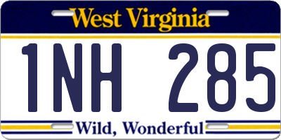 WV license plate 1NH285