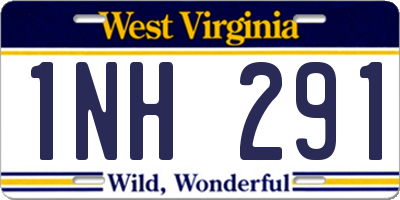 WV license plate 1NH291