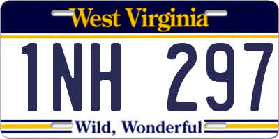 WV license plate 1NH297