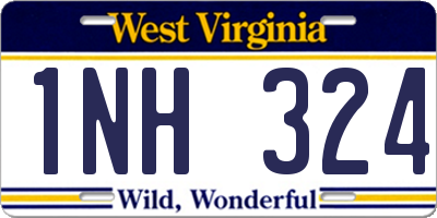 WV license plate 1NH324