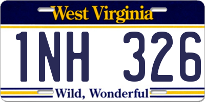 WV license plate 1NH326