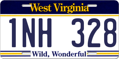 WV license plate 1NH328