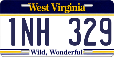 WV license plate 1NH329
