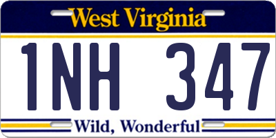 WV license plate 1NH347