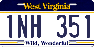 WV license plate 1NH351