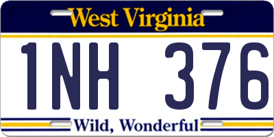 WV license plate 1NH376