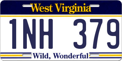 WV license plate 1NH379