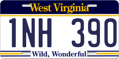 WV license plate 1NH390