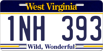 WV license plate 1NH393