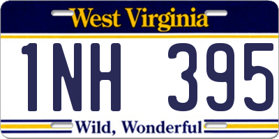 WV license plate 1NH395