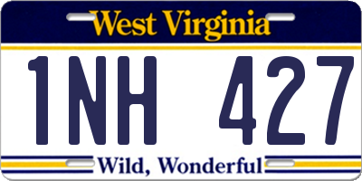 WV license plate 1NH427