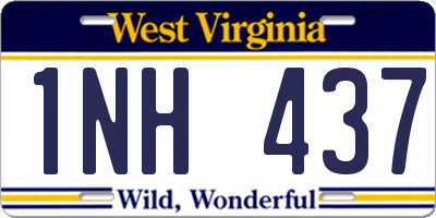 WV license plate 1NH437