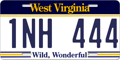 WV license plate 1NH444