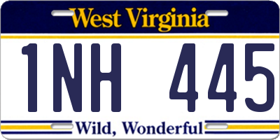 WV license plate 1NH445
