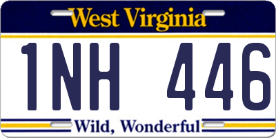 WV license plate 1NH446