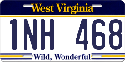 WV license plate 1NH468