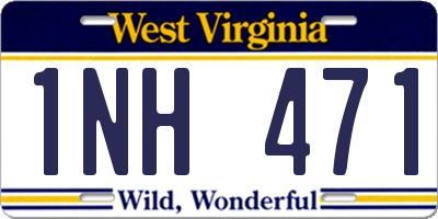 WV license plate 1NH471