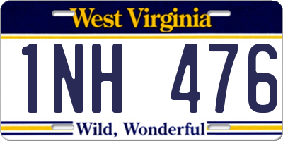 WV license plate 1NH476