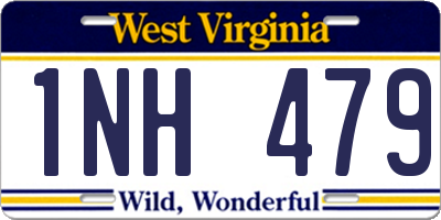 WV license plate 1NH479