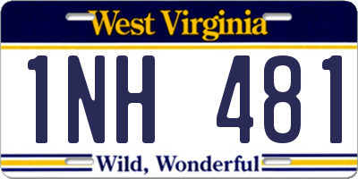 WV license plate 1NH481