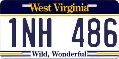 WV license plate 1NH486
