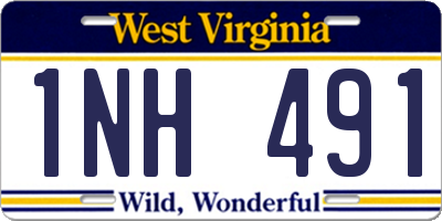WV license plate 1NH491