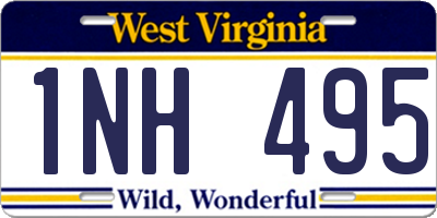 WV license plate 1NH495