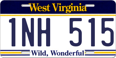 WV license plate 1NH515