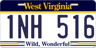 WV license plate 1NH516