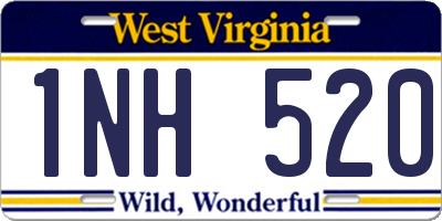 WV license plate 1NH520