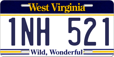 WV license plate 1NH521