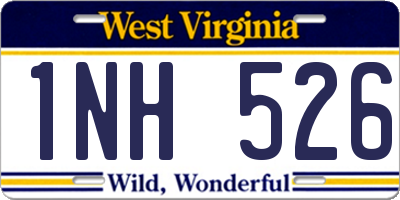 WV license plate 1NH526