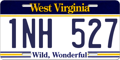 WV license plate 1NH527