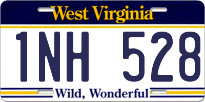 WV license plate 1NH528