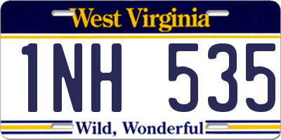 WV license plate 1NH535