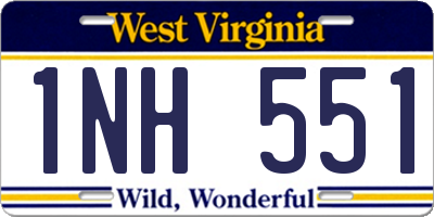 WV license plate 1NH551