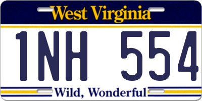 WV license plate 1NH554