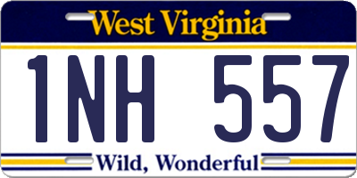 WV license plate 1NH557