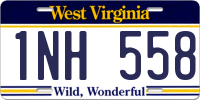 WV license plate 1NH558