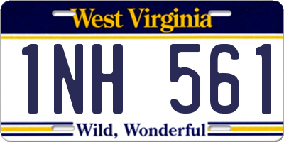 WV license plate 1NH561