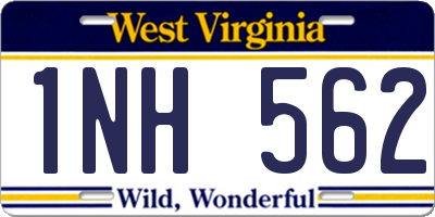 WV license plate 1NH562