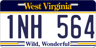WV license plate 1NH564