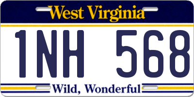 WV license plate 1NH568