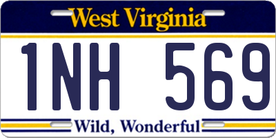 WV license plate 1NH569