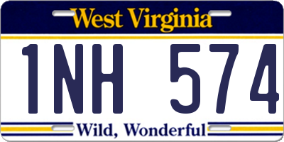 WV license plate 1NH574