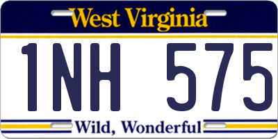 WV license plate 1NH575