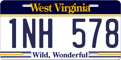 WV license plate 1NH578
