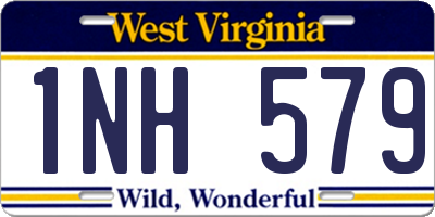 WV license plate 1NH579