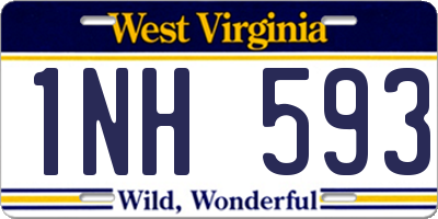 WV license plate 1NH593