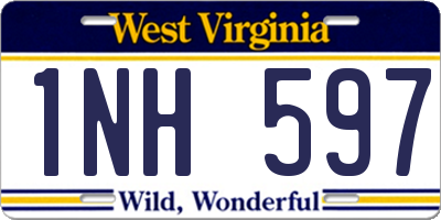 WV license plate 1NH597